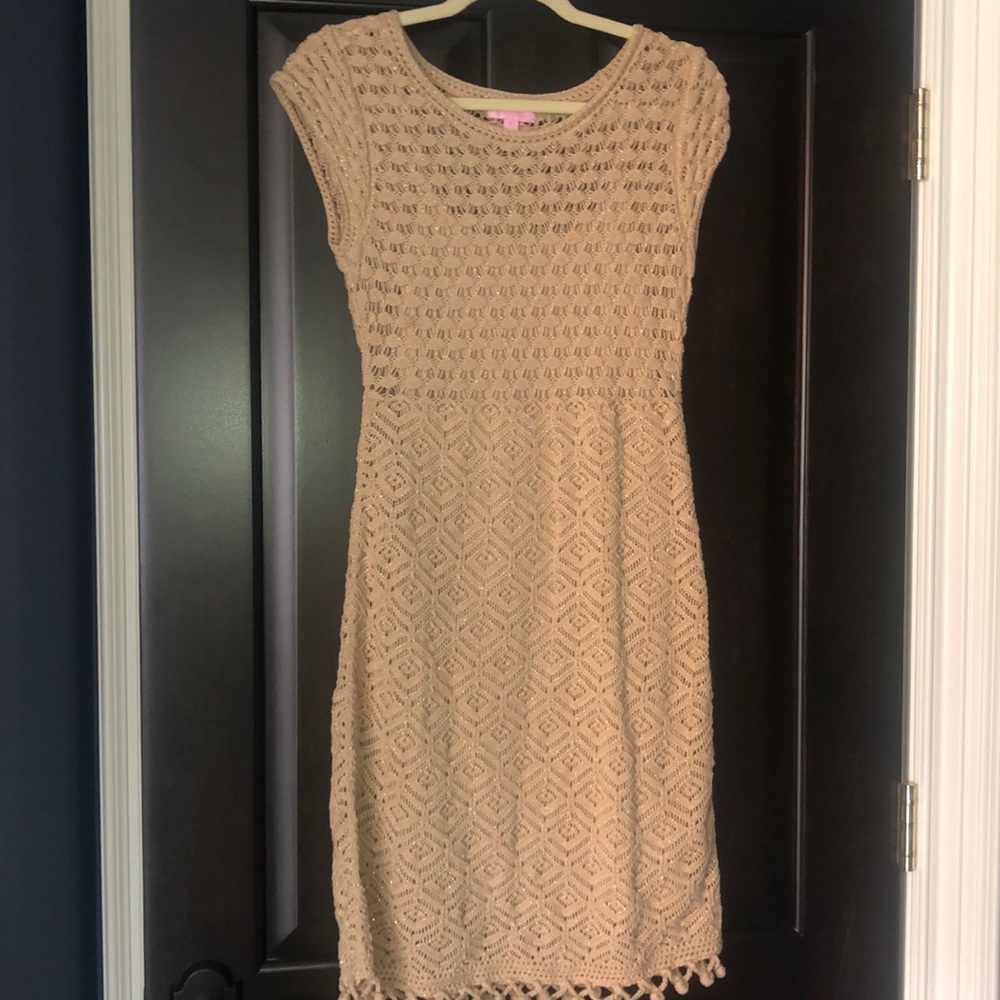 Lilly Pulitzer Tan Crochet Dress